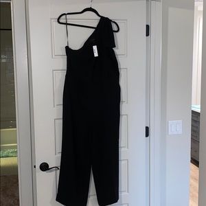 One-shouldered Black Jumpsuit